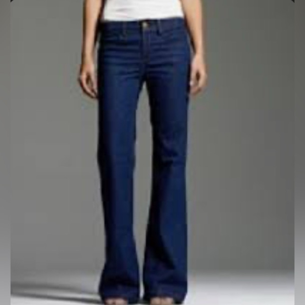 J. Crew Dark‎ Blue High Heeled Flare Jeans